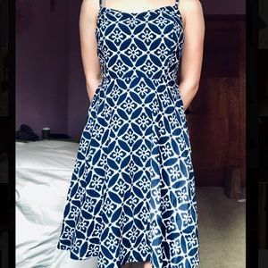Old Navy Blue Floral Spring Dress